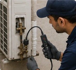 Gas leakage at flare nut connections — common cause of gradually reduced cooling