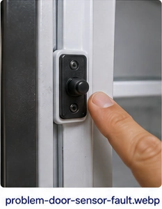 Door alarm malfunction — Haier's door-open alarm feature can trigger falsely due to a faulty door sensor