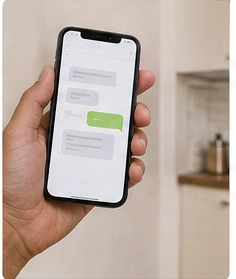 Contacting the technician to book a repair