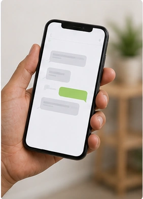 Contacting the technician to book a repair
